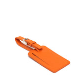 Porta indirizzo per bagagli,in pelle martellata  arancione. Prodotto da Pianigiani bags